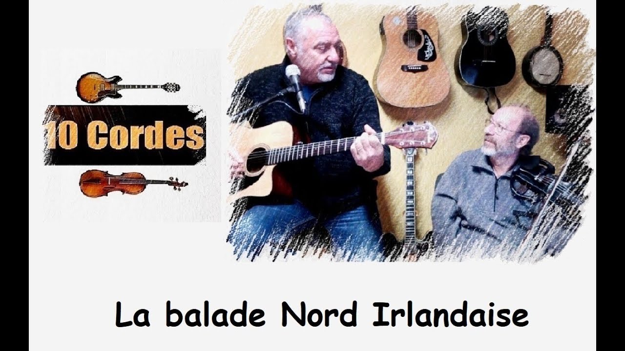 10 cordes - La balade Nord Irlandaise - Renaud - guitare violon cover + partitions