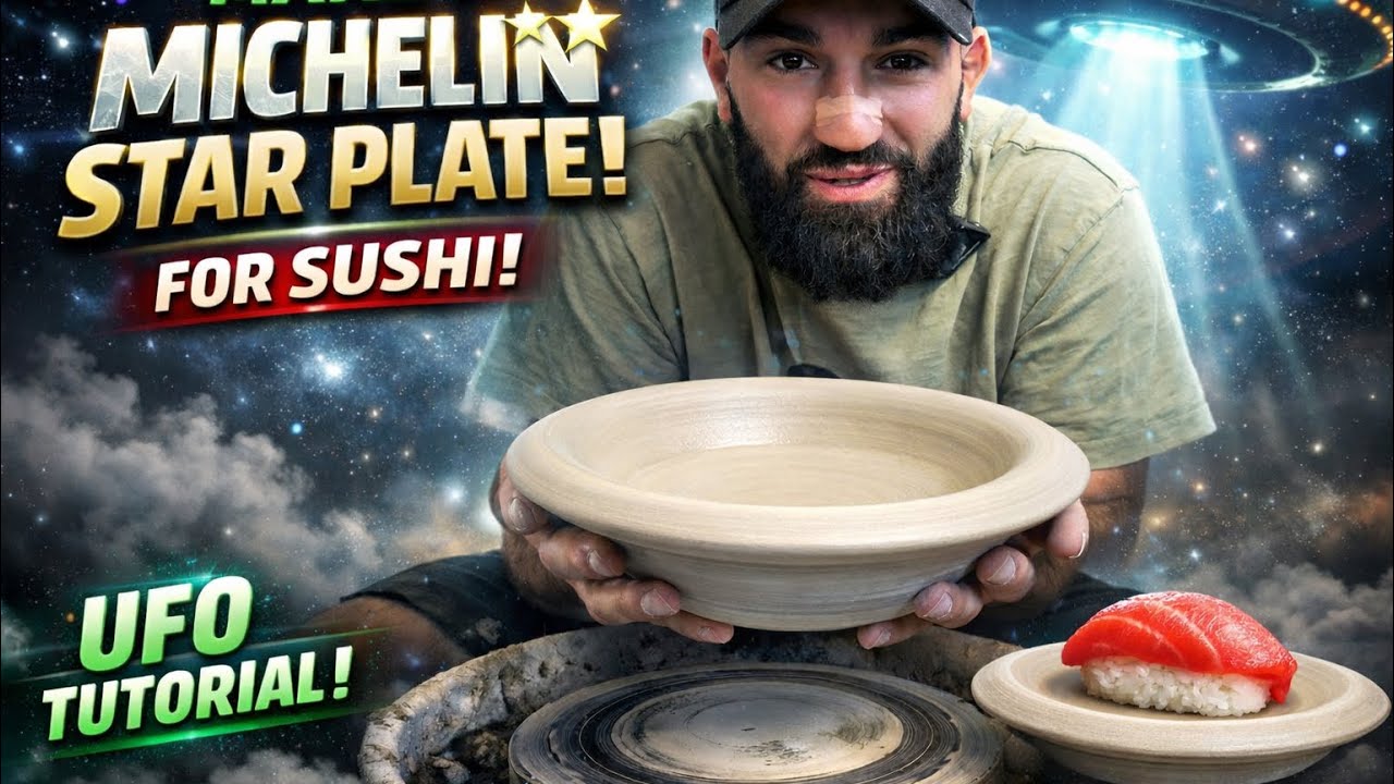 Pottery Wheel Tutorial: Michelin Star Plate for One Piece of Sushi