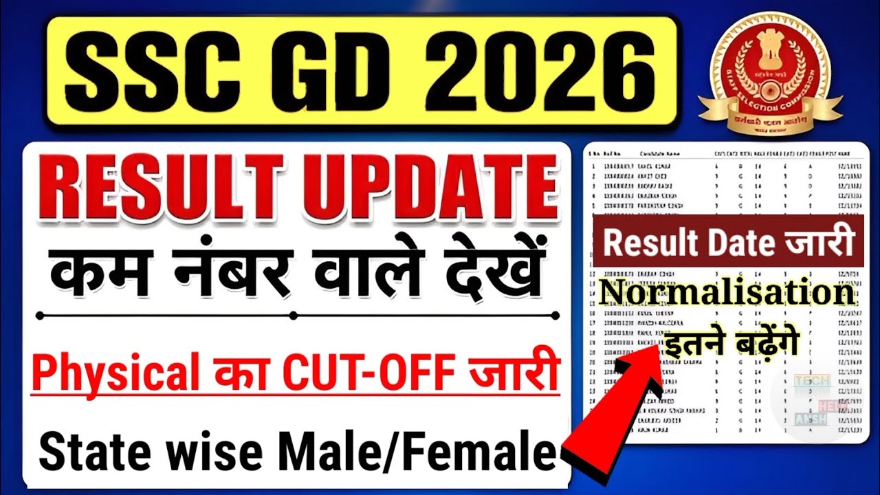 SSC Gd Result Date💯SSC GD Physical Date,SSC Gd Cutoff 2026😳SSC Gd Safe Score✅Gd Result,Gd Cutoff,SSC