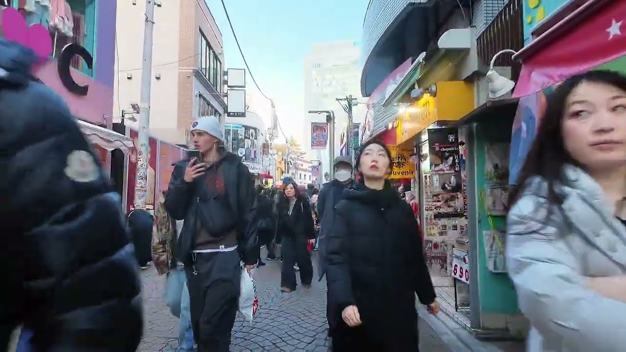 Walking through Takeshita Street in Harajuku, Tokyo