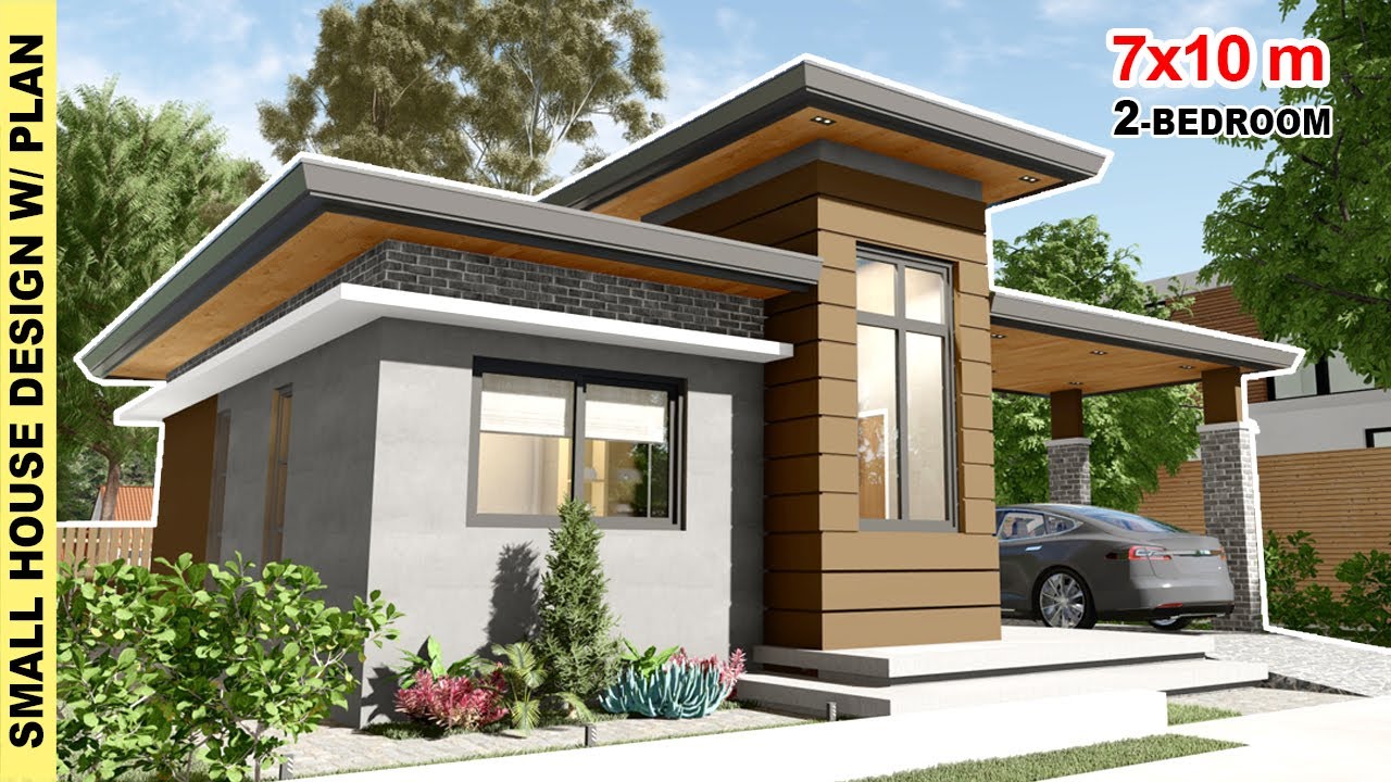 Ep-08 | 2 BEDROOM BUNGALOW HOUSE DESIGN (7X10) - House Design under 1 Million