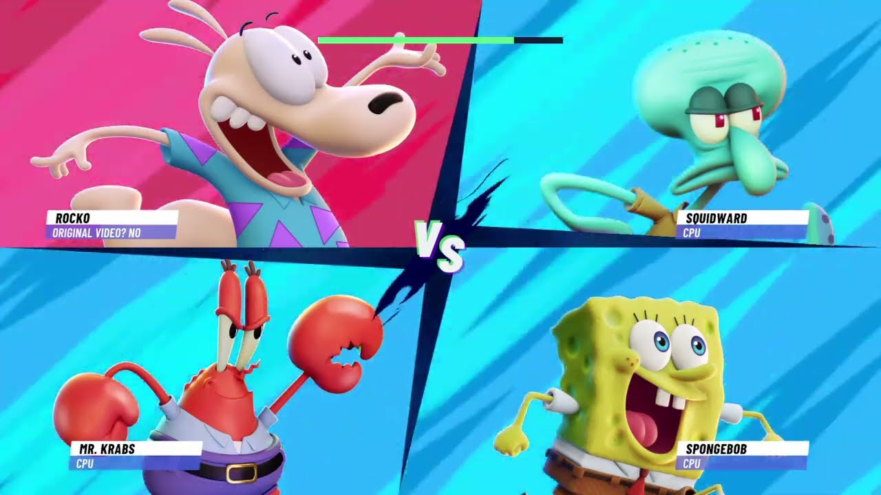 Rocko Vs Mr. Krabs/SpongeBob/Squidward|Nickelodeon All-Star Brawl 2