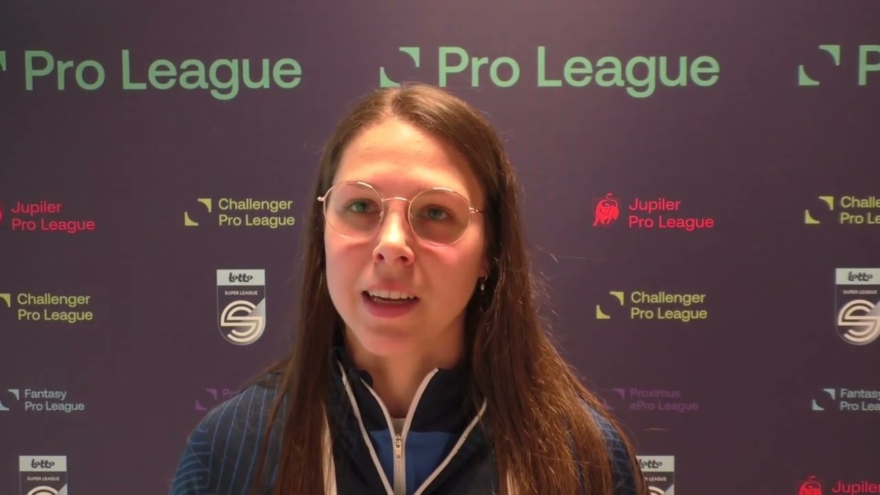 Sien Vandersanden (KRC Genk Ladies)  voor de start van play-off 1 op 11.03.2024