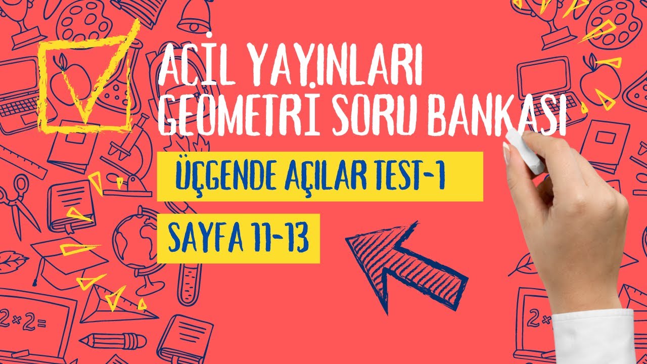 ACİL YAYINLARI GEOMETRİ SORU BANKASI(&Uuml;&ccedil;gende A&ccedil;ılar Test-1)