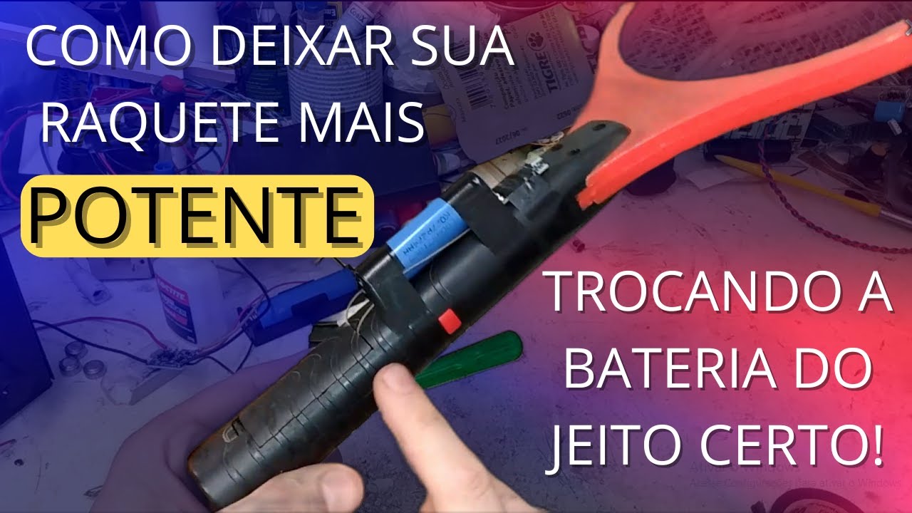 Defeito e conserto raquete elétrica mata mosquito pernilongo. Como Trocar a bateria