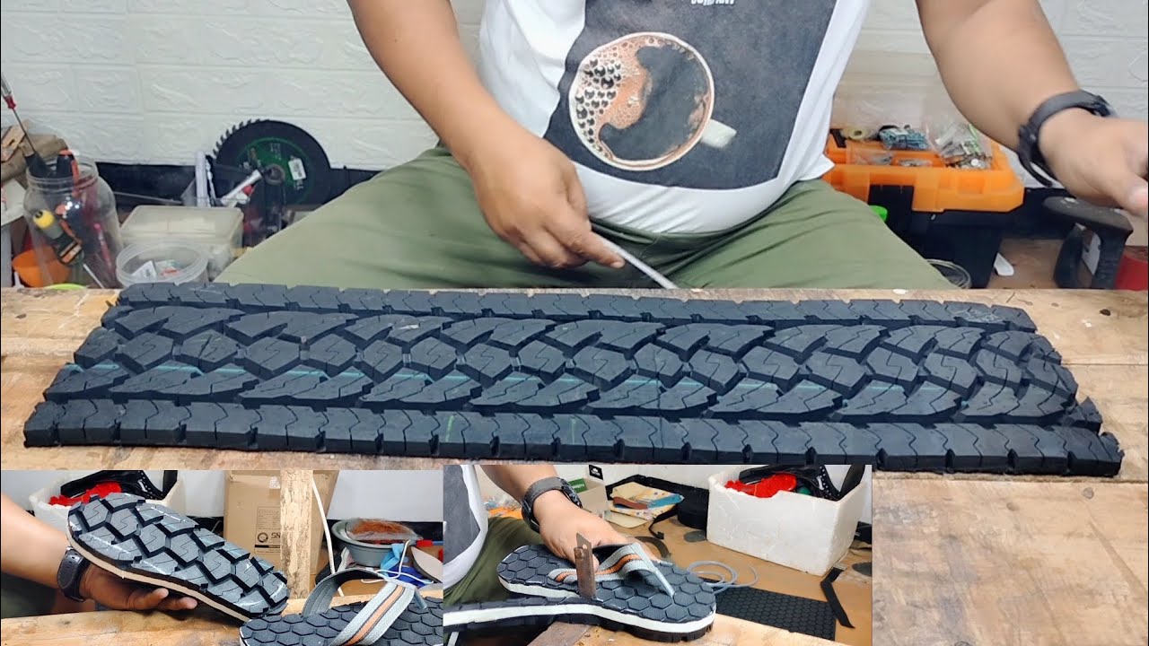 Making strong sandals with old tires