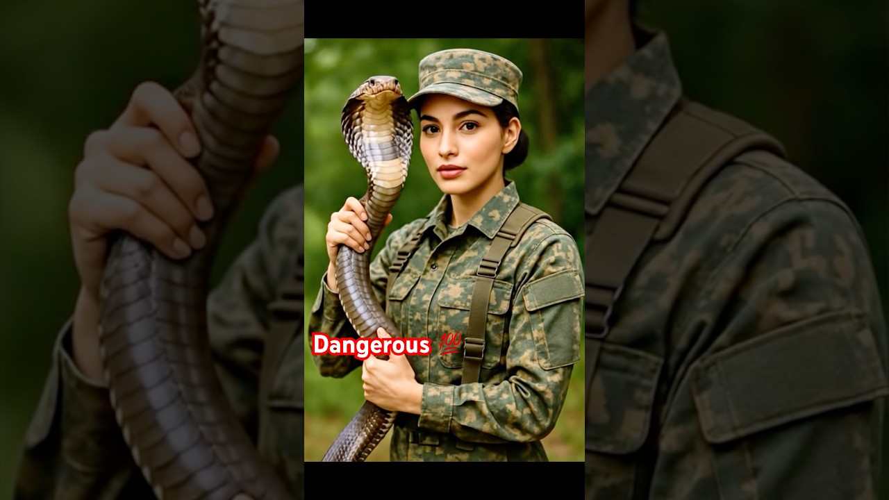 Indian Army Woman Fearlessly Handles King Cobra | Real-Life Courage” 