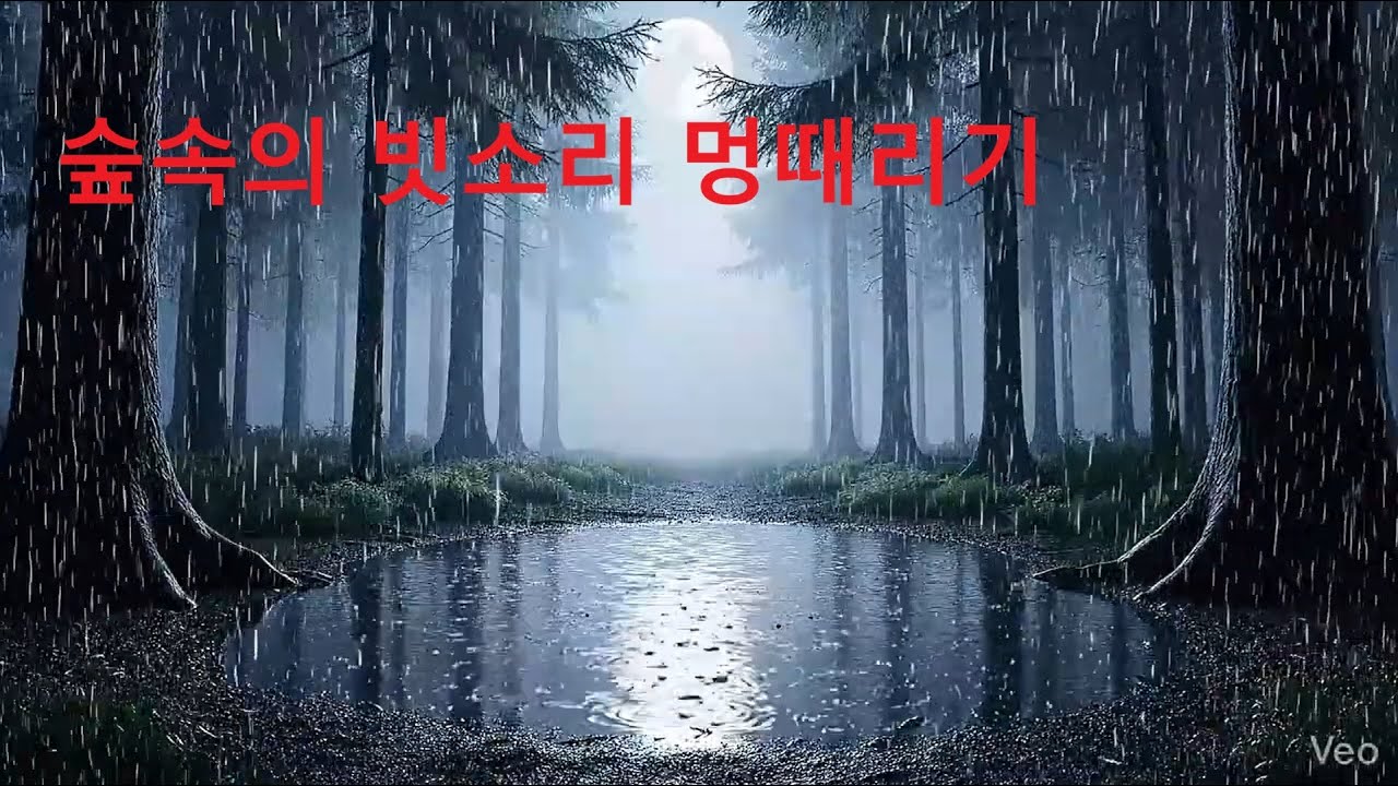 숲속에서 내리는 빗소리, 불면증 완화용 자연 ASMR 2시간
