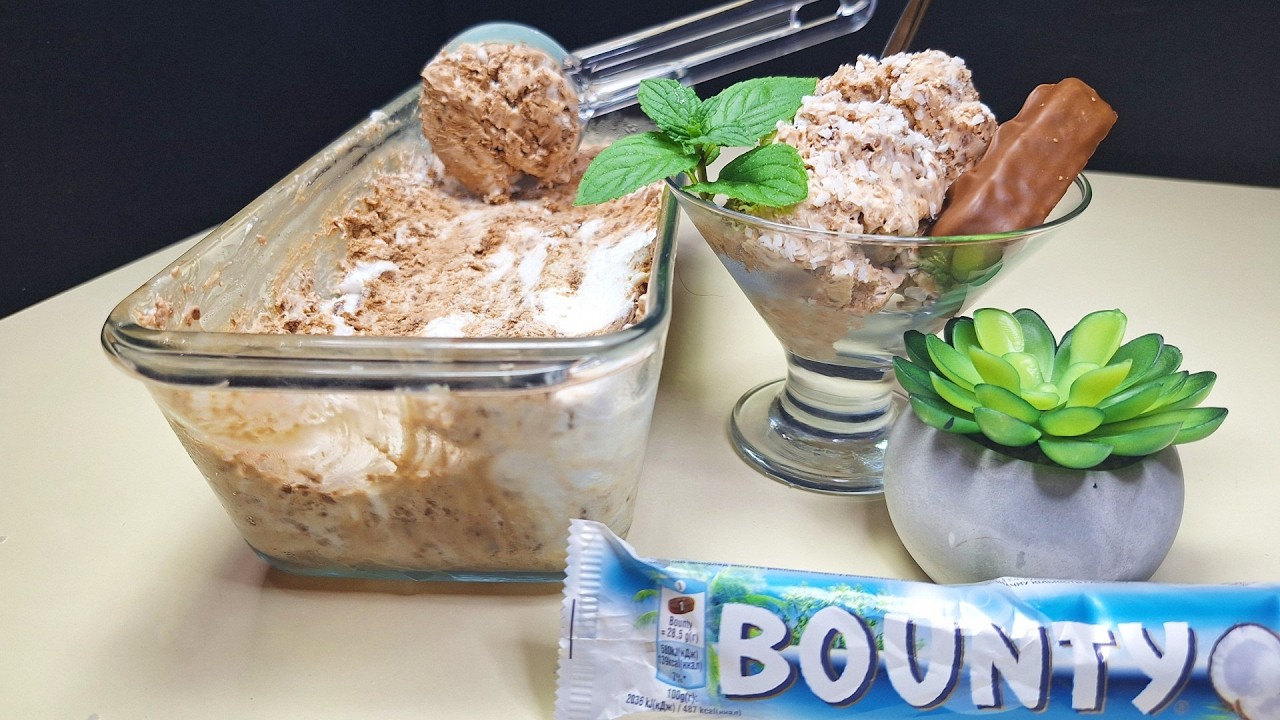 You've never tasted anything like this before  Homemade Bounty Ice Cream