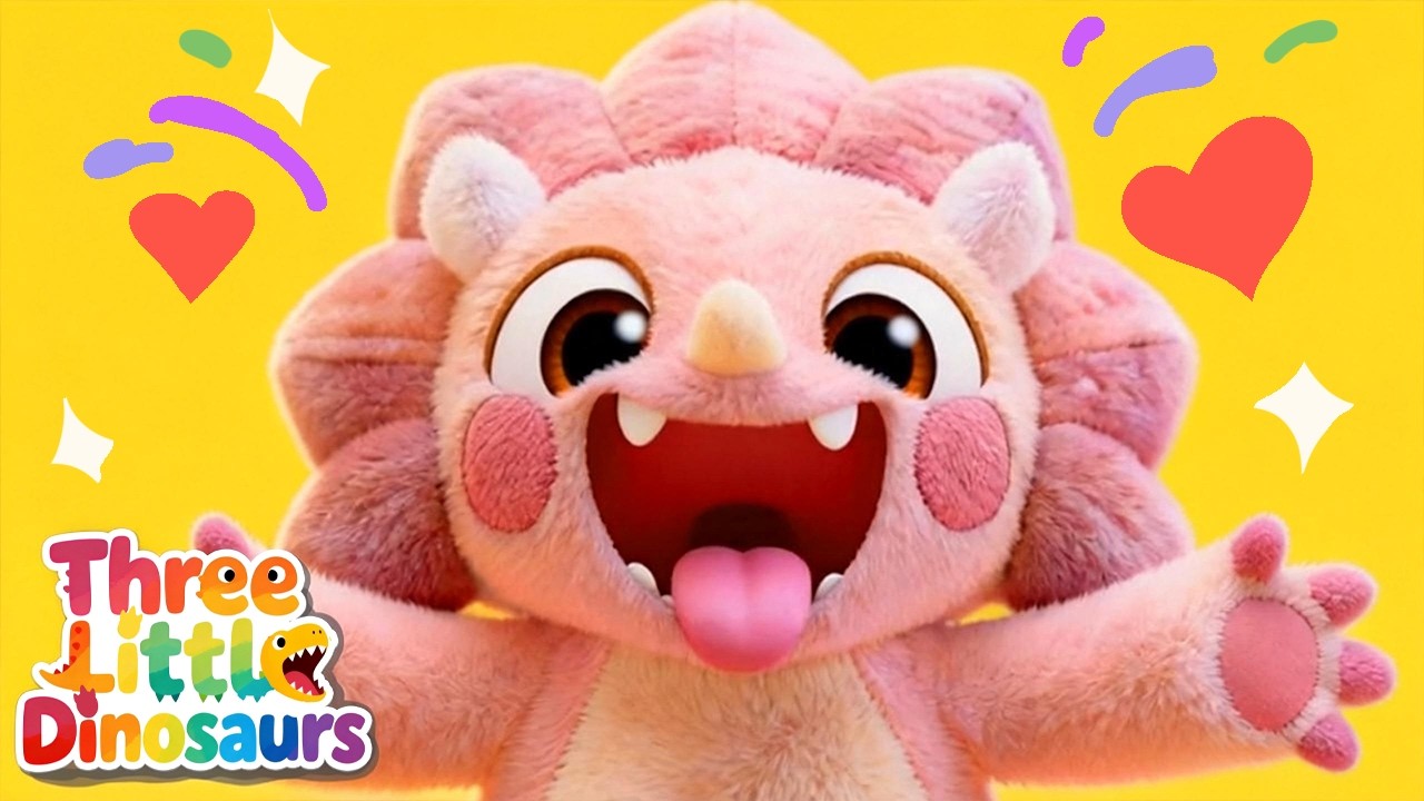 Peekaboo with Rosie the Cute Dino! Fun Song for Kids & Babies | Three Little Dinosaurs