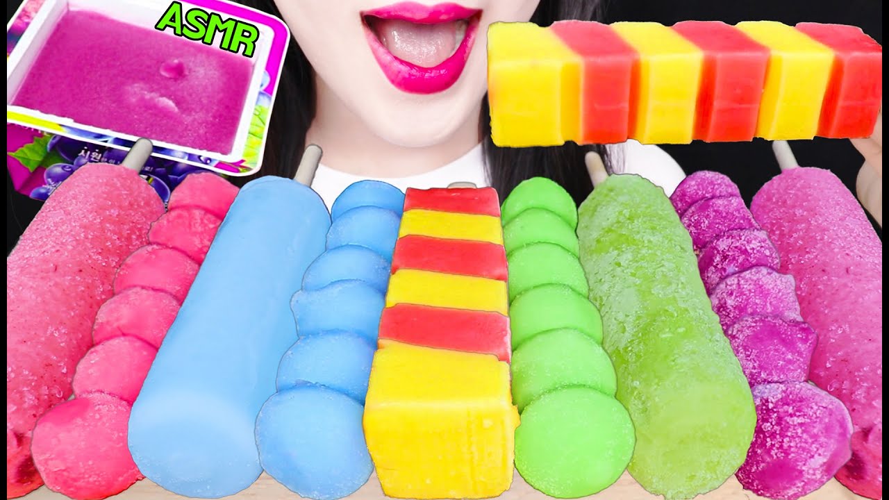 ASMR TETRIS ICE CREAM, JUMBO DIPPIN' DOTS, ICE CREAM BAR 테트리스 아이스크림, 점보 구슬 아이스크림 먹방 EATING SOUNDS