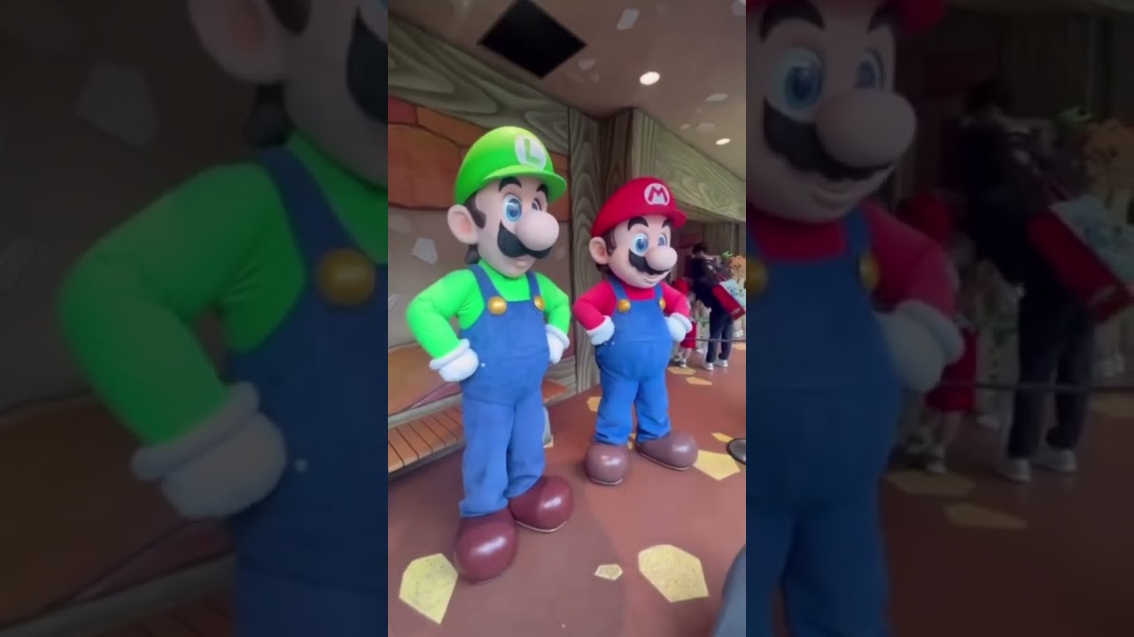 Je rencontre Mario et Luigi 🇯🇵 #japon #osaka #mario #universalstudiojapan #globetrotteur #voyage
