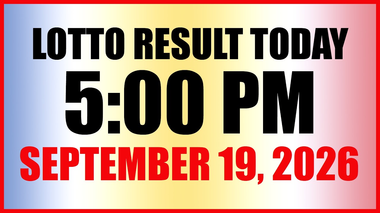Lotto Result Today 5pm Draw September 19, 2026 Swertres EZ2 PCSO