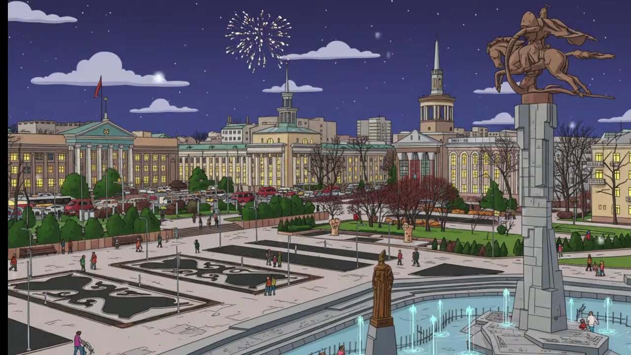 Lo-FI  Bishkek Dreams line / Vibes & Chill Lofi Beats 🏮 Зимний Вечерний Городской Пейзаж