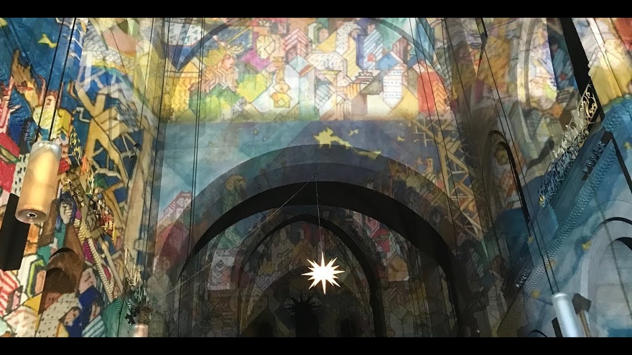 Light Art Show Grossm&uuml;nster Z&uuml;rich