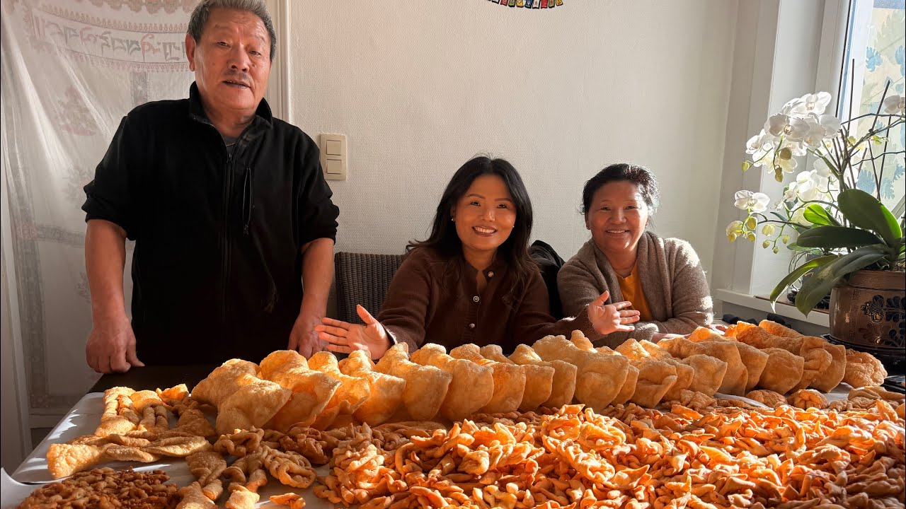 PREPARING KHAPSE FOR LOSAR// TIBETAN VLOG// BELGIUM