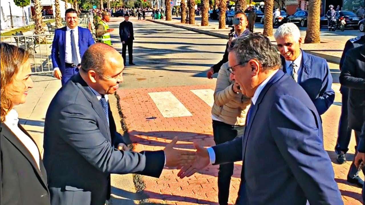 شاهد لحظة وصول رئيس الحكومة عزيز أخنوش إلى مدينة الخميسات