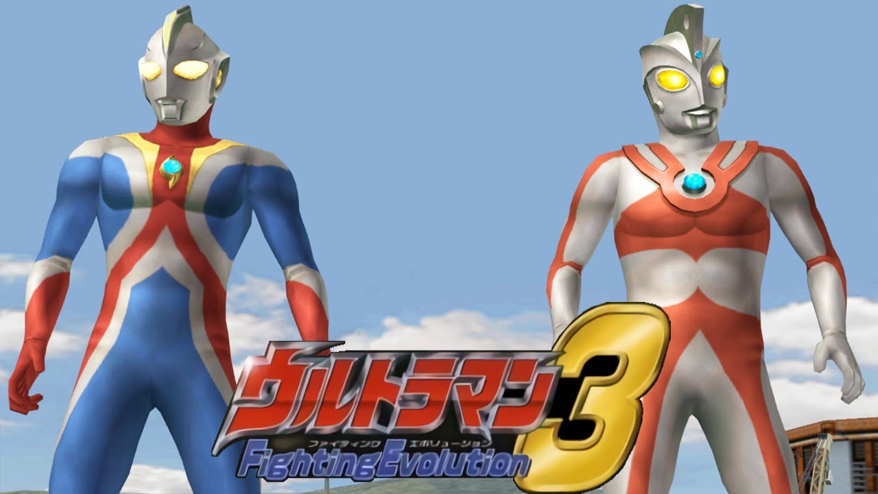 [PS2] Ultraman FE3 - Tag Mode - Ultraman Cosmos and Ultraman Ace (HD Remastered / 1080p 60FPS)