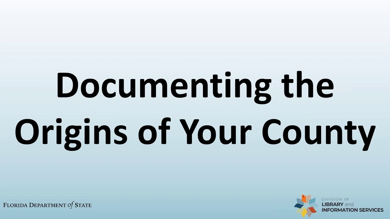 Top State Archives Resources for Florida Counties and Communities