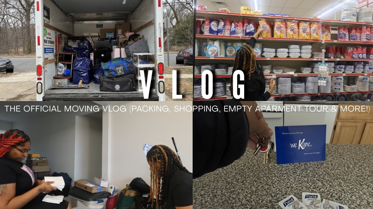VLOG❤️: the official moving vlog (packing, shopping, empty apartment tour & more!)