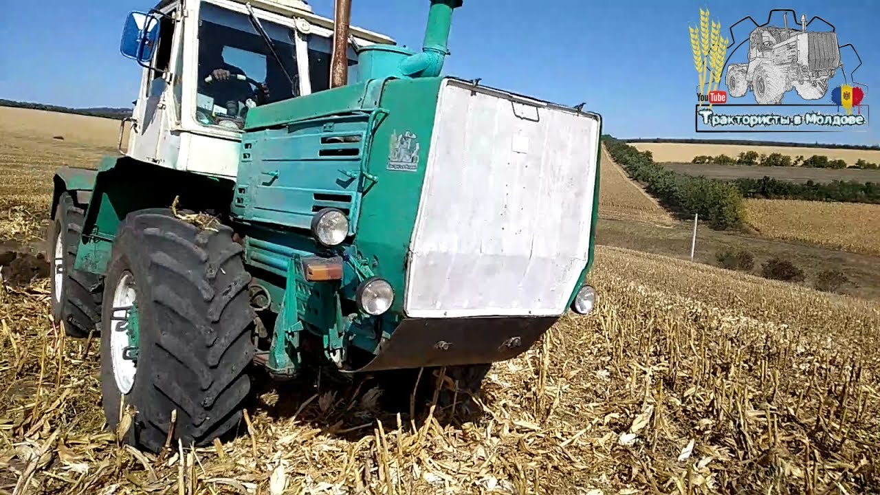 Вспашка земли 32га за 3 дня на т-150к /Moldova