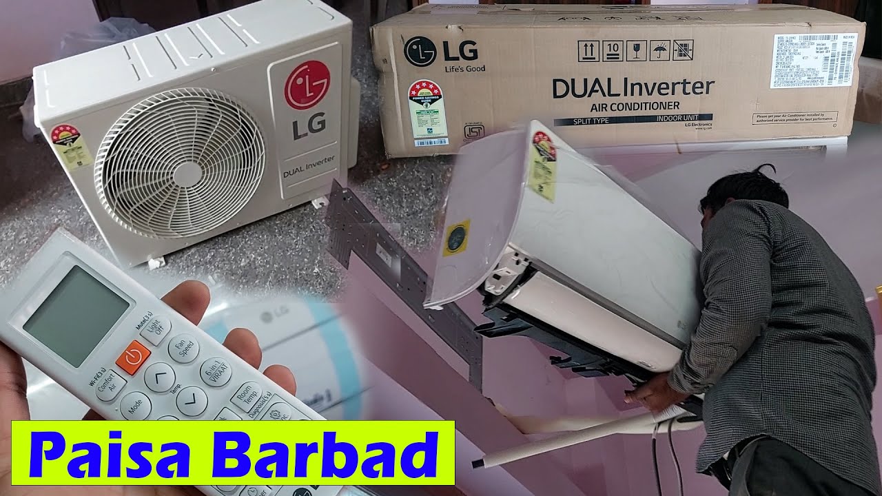 LG 1.5 Ton 5 Star AC Installation Process | Slipt AC Installation | Dual Inverter AC | Ocen Black |