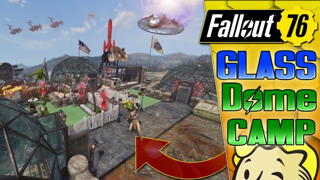PRETTIEST CAMP IN 76!! - SCI-FI DOME SETTLEMENT - FALLOUT 76