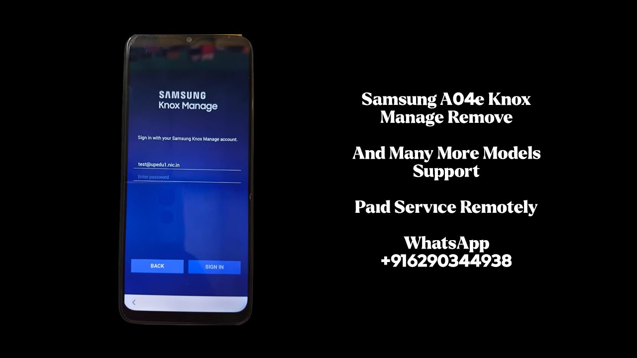 Samsung A04e Knox Manage Solution 
