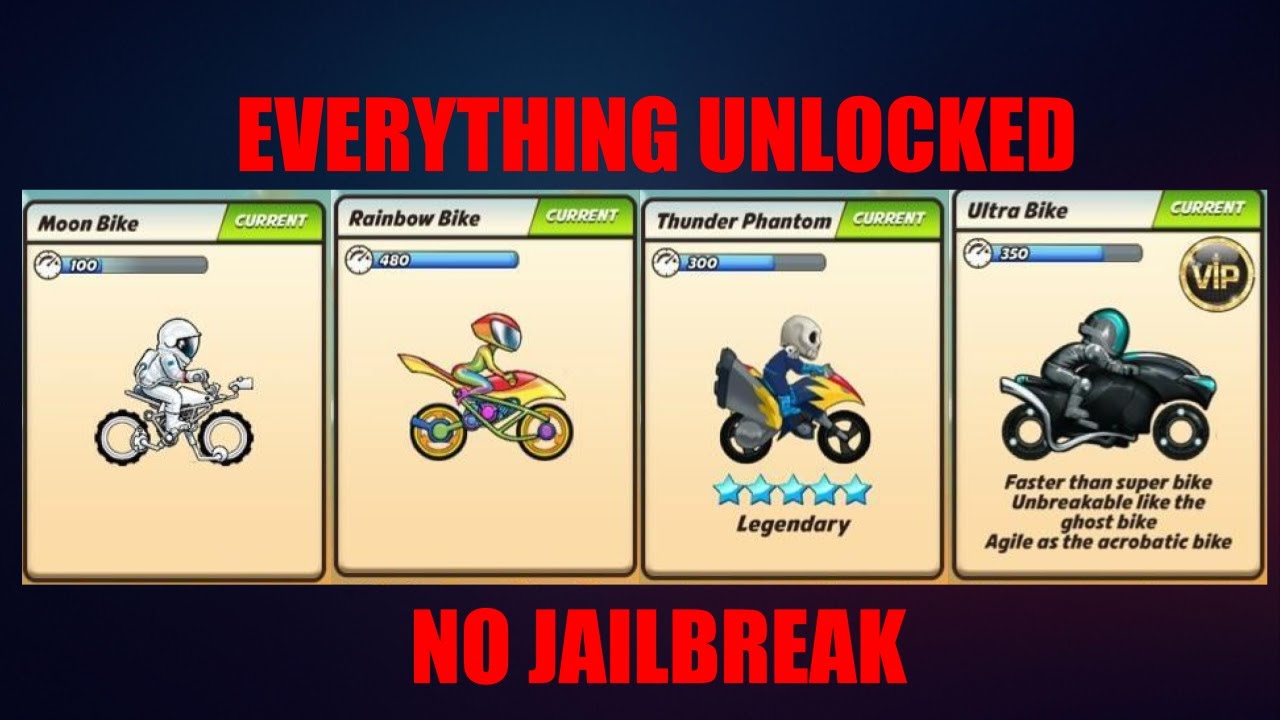 BikeRace Hack | All Bikes Unlocked + Moon Bike and Rainbow Bike (No Jailbreak) (iOS Only)