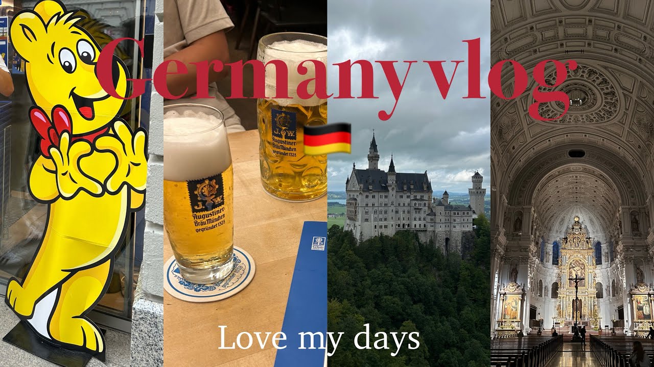 Vlog_ヨーロッパ25日周遊旅✈︎ドイツ🇩🇪ミュンヘン，ハリボーショップで大興奮，本場のビアホールで乾杯🍻，念願のノイシュヴァンシュタイン城🏰