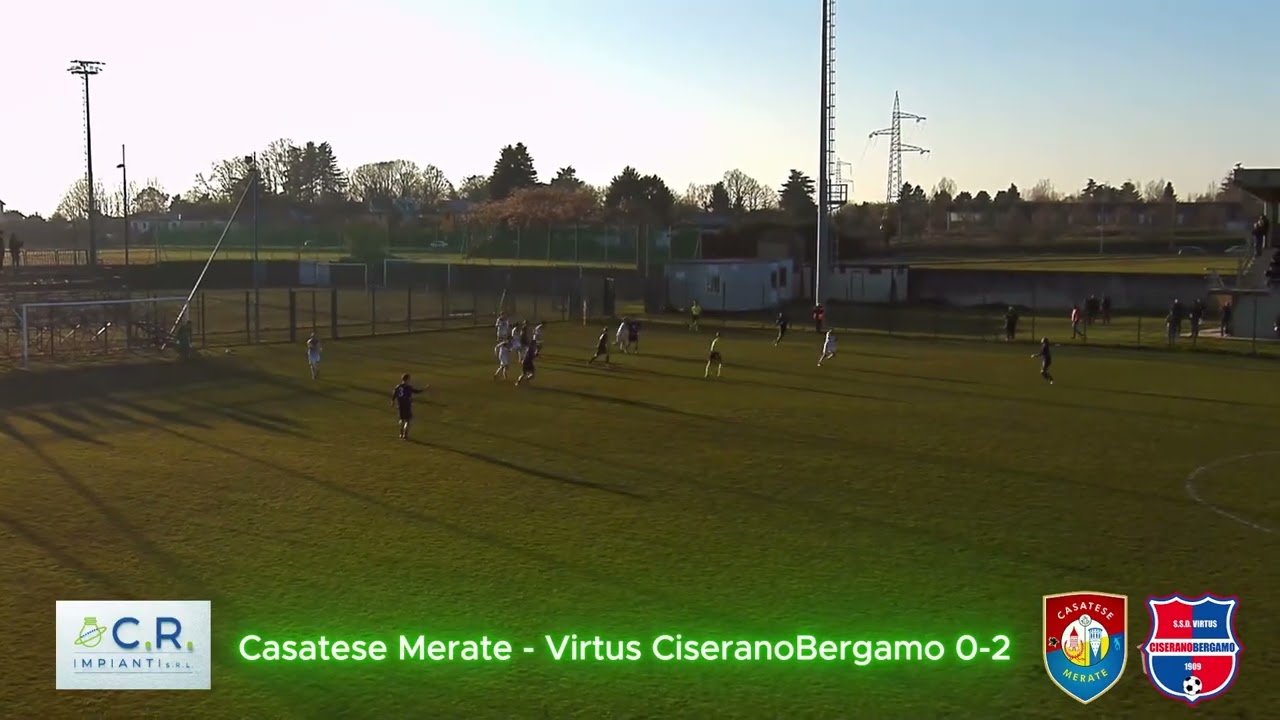 Tutte le azioni del match Casatese Merate Vs Virtus CiseranoBergamo 0-2