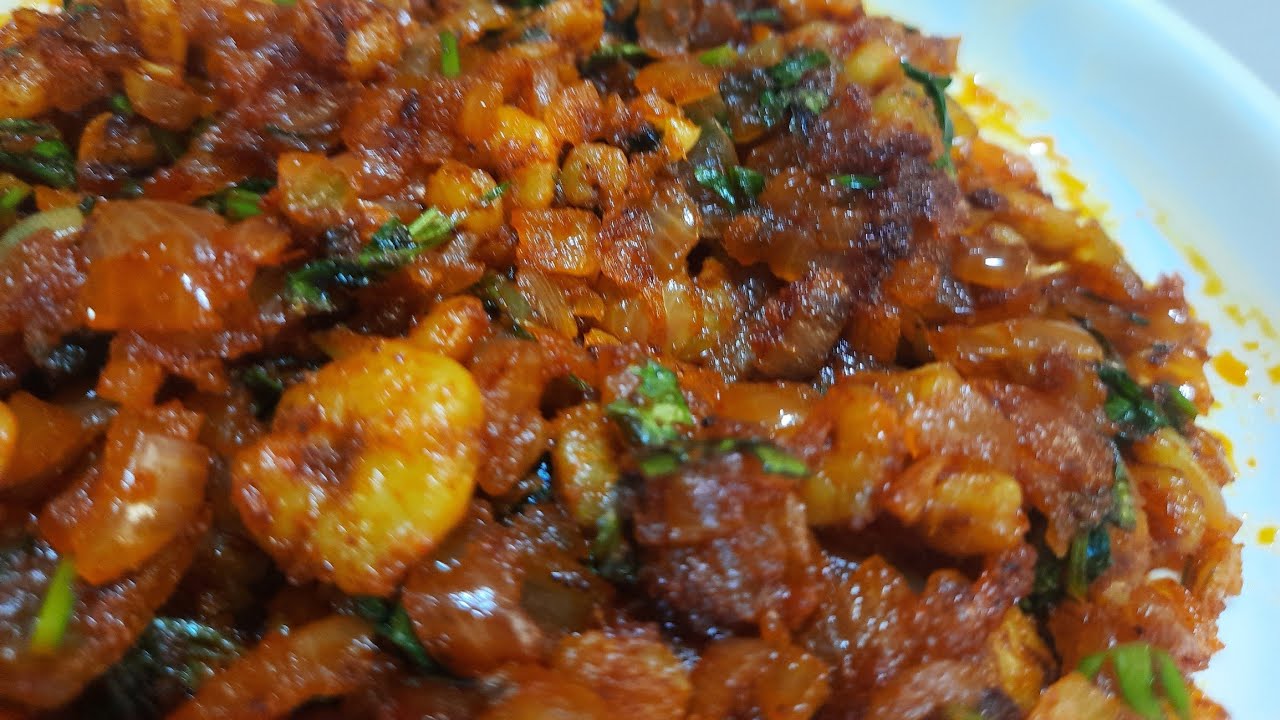 Village Style PRAWNS With Onion Recipe | PRAWNS Onion Fry Recipe | Dry PRAWNS Masala  With Onion