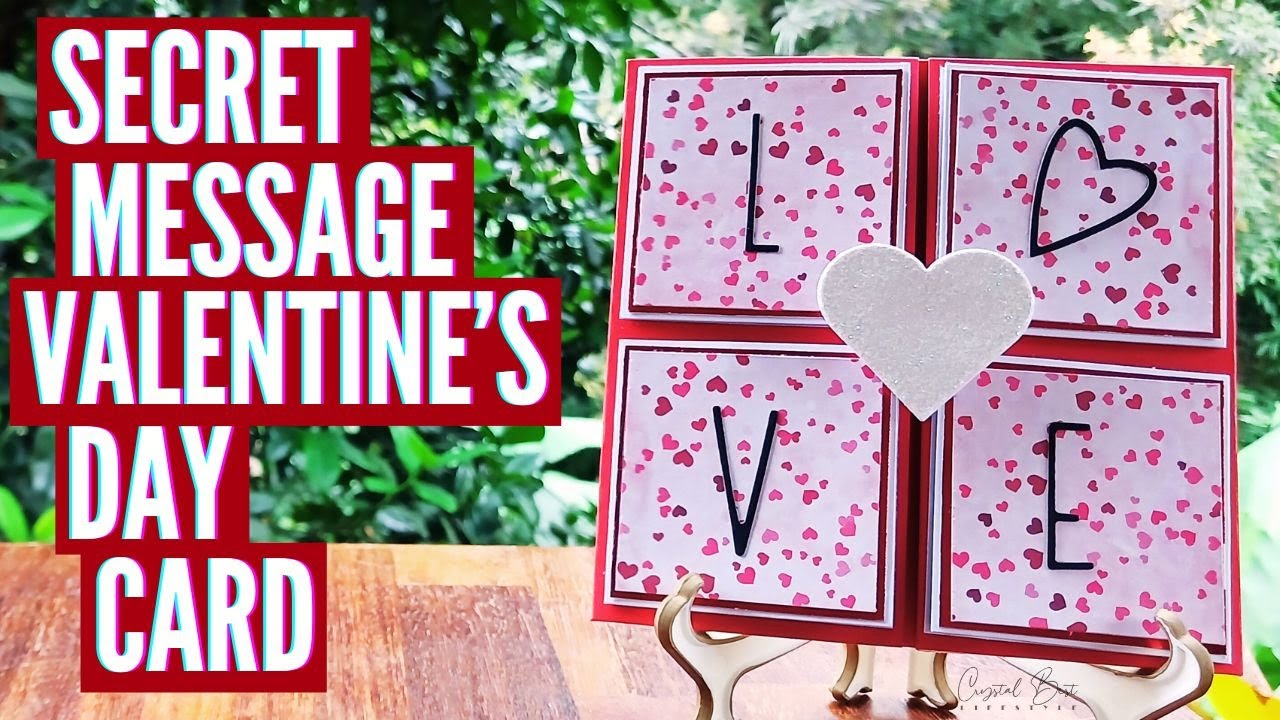 Secret Message Slider Valentine’s Day Card | DIY Handmade Papercraft | Card Making Tutorial