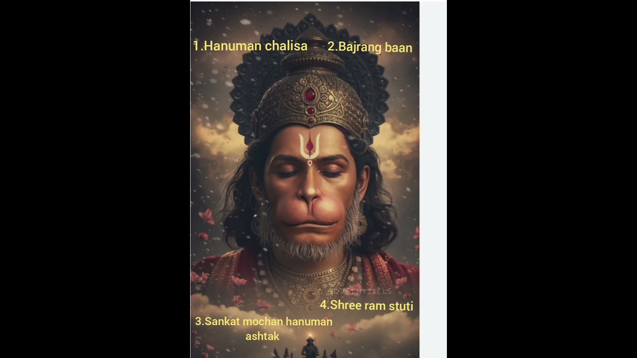 Shree hanuman chalisa,Bajrang ban , Sankat Mochan Hanuman ashtak, shree ram stuti 