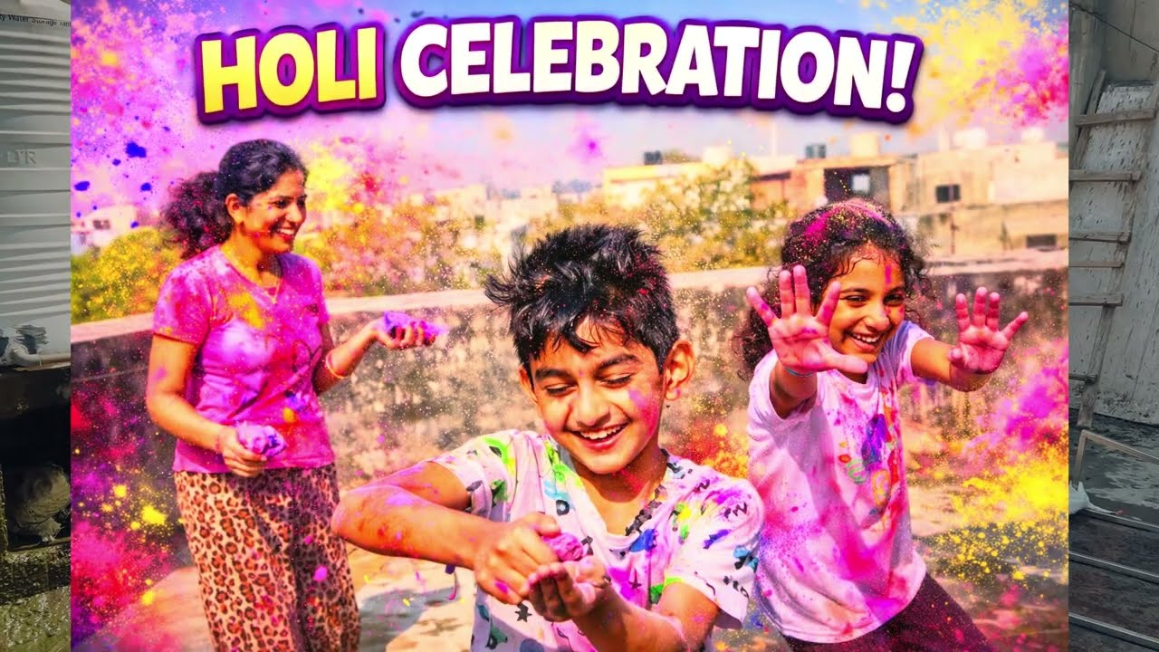 Small Celebration, Big Memories | Our Holi with Family