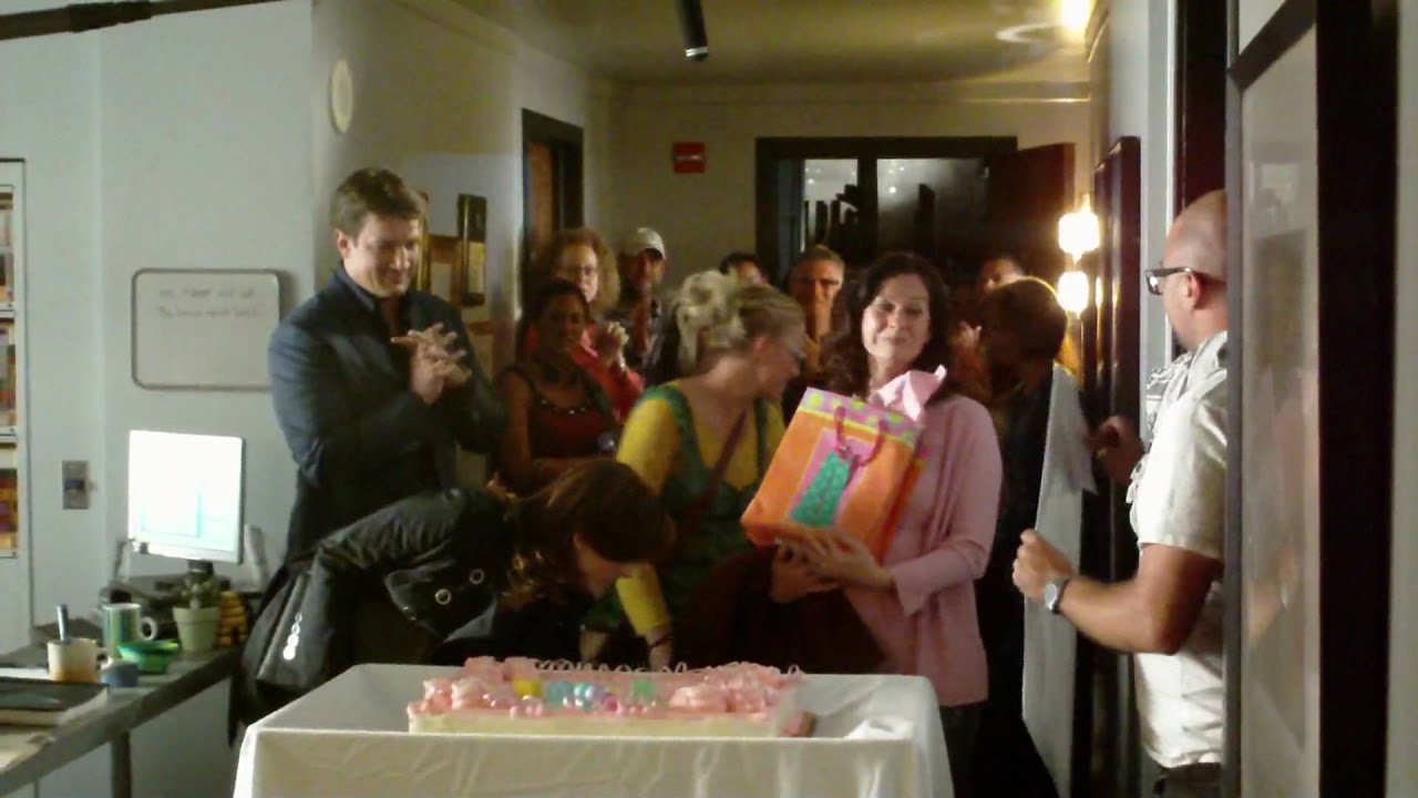 Anna's Surprise Baby Shower on the Set of Castle