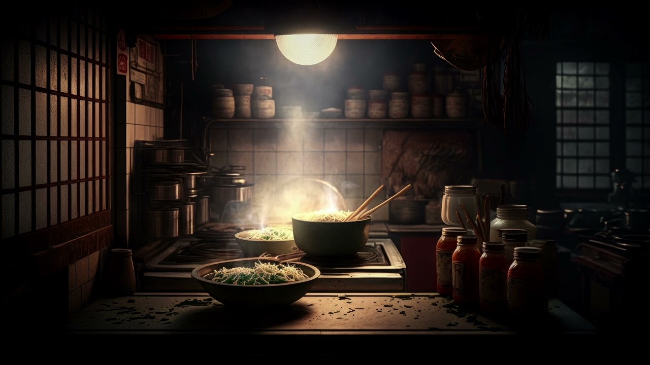 Noodle Shop ASMR - Satisfying Cooking Sounds, Relaxing Kitchen Ambience, Cooking Ambience