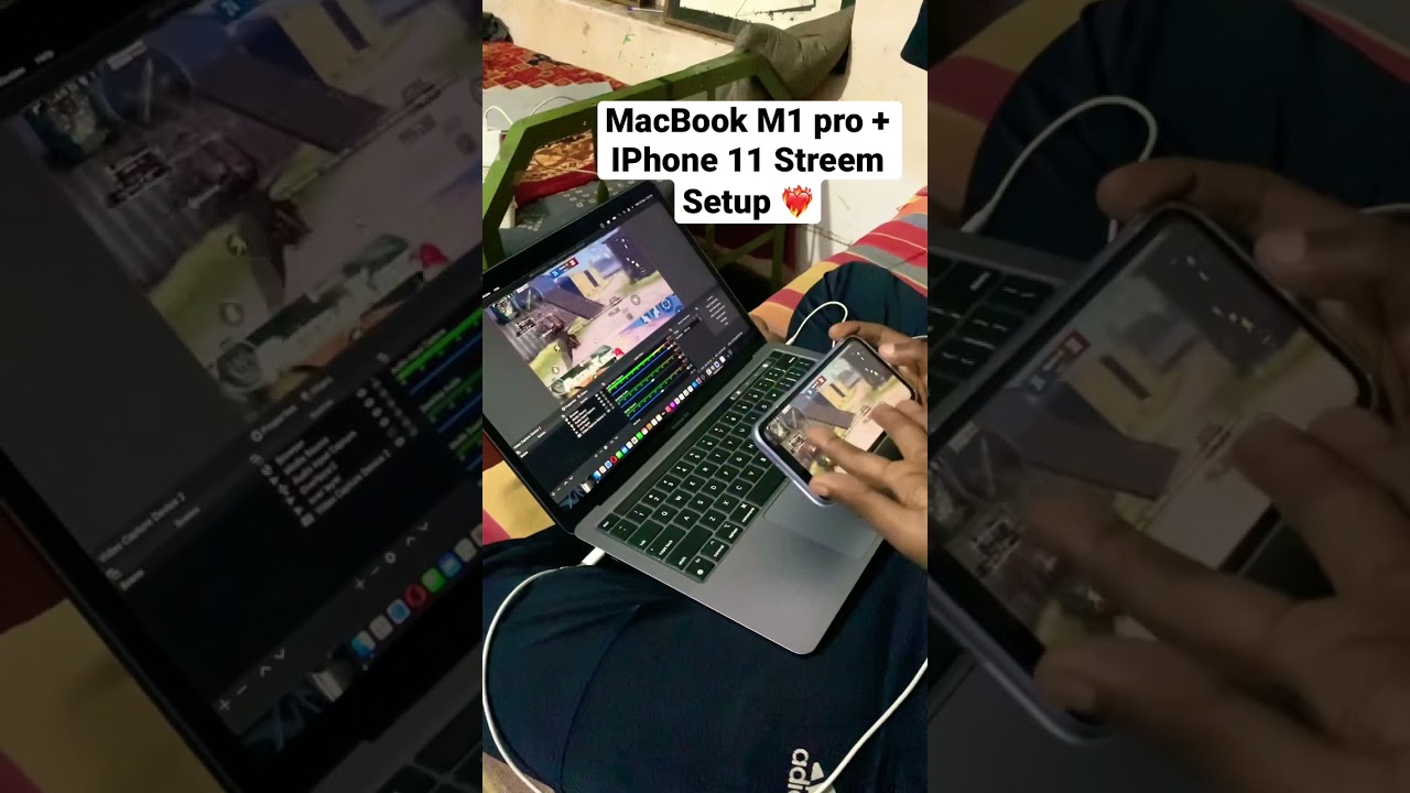 Streeming With MacBook M1 + IPhone 11 #shorts #bgmi #macbook #petraking