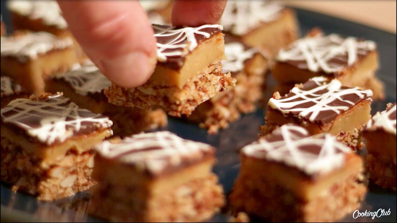 Konfektkage med karamel og marcipan – uden gluten