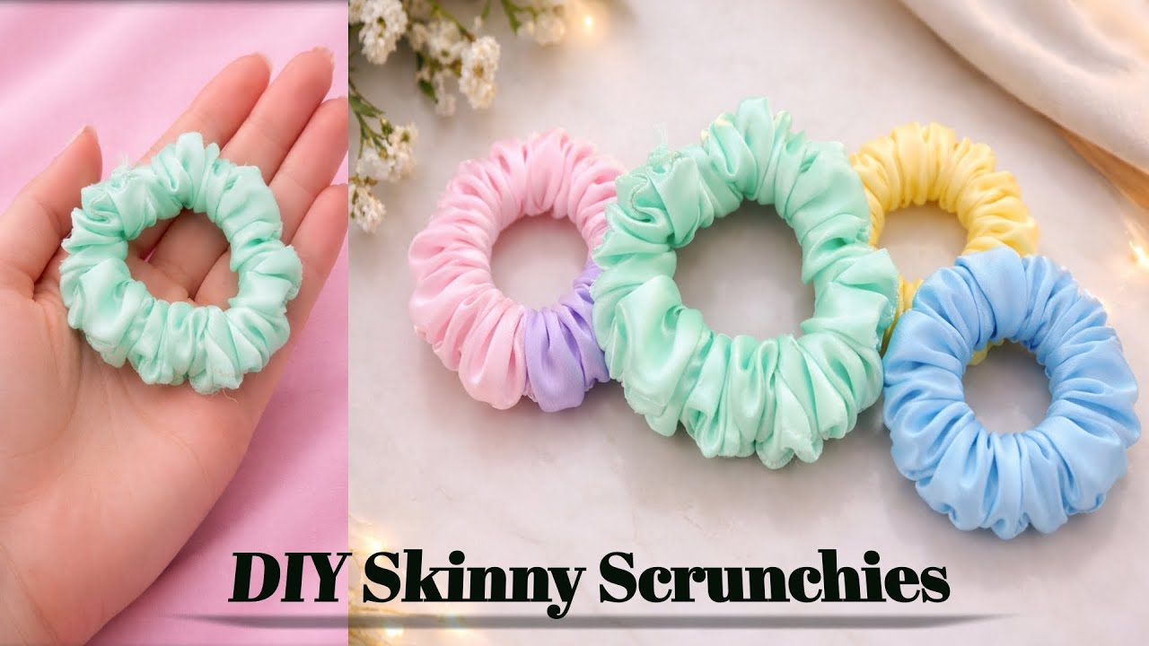 How to Make Small Scrunchies at Home | Skinny Scrunchies kaise banaye | skinny scrunchies making 