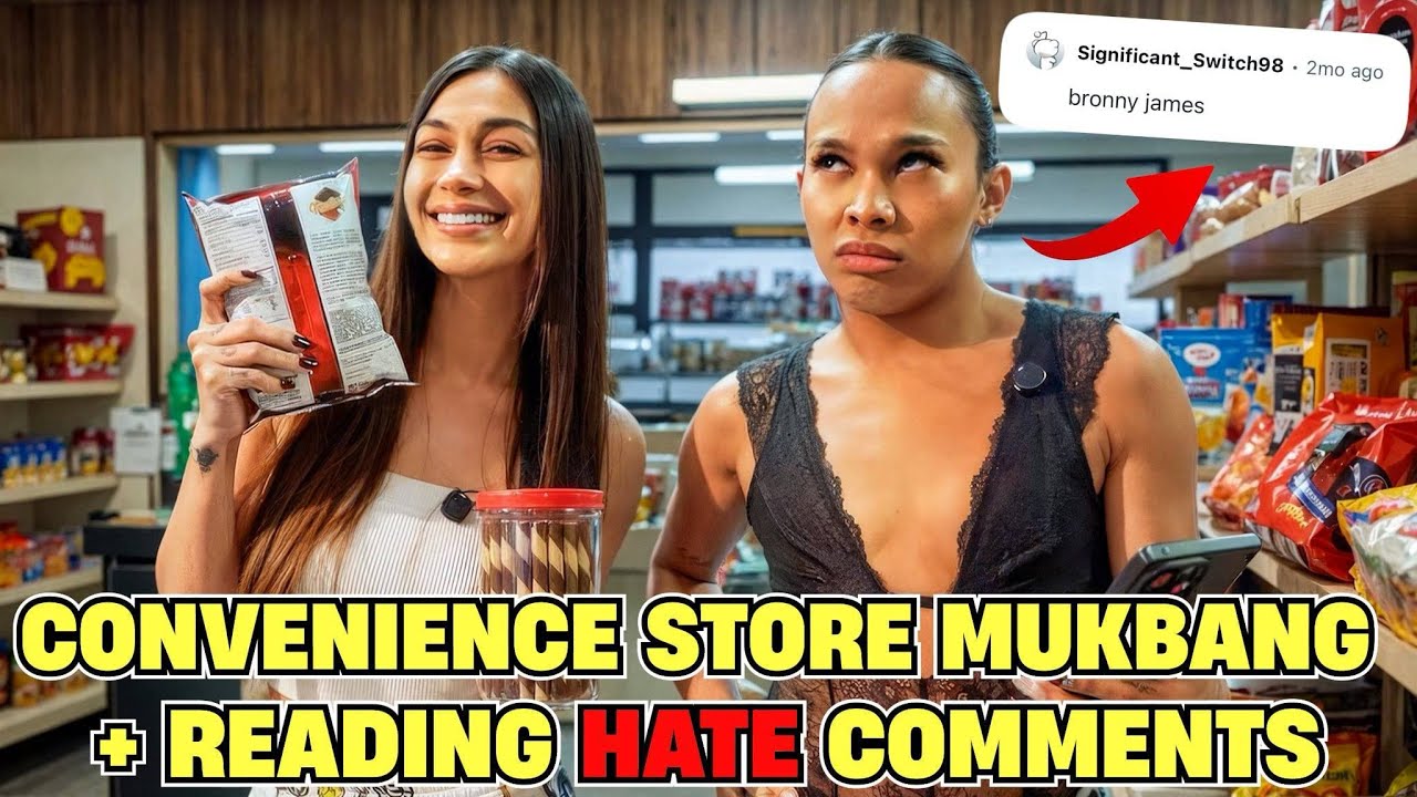 CONVENIENCE STORE MUKBANG + READING HATE COMMENTS WITH AWRA | ZEINAB HARAKE