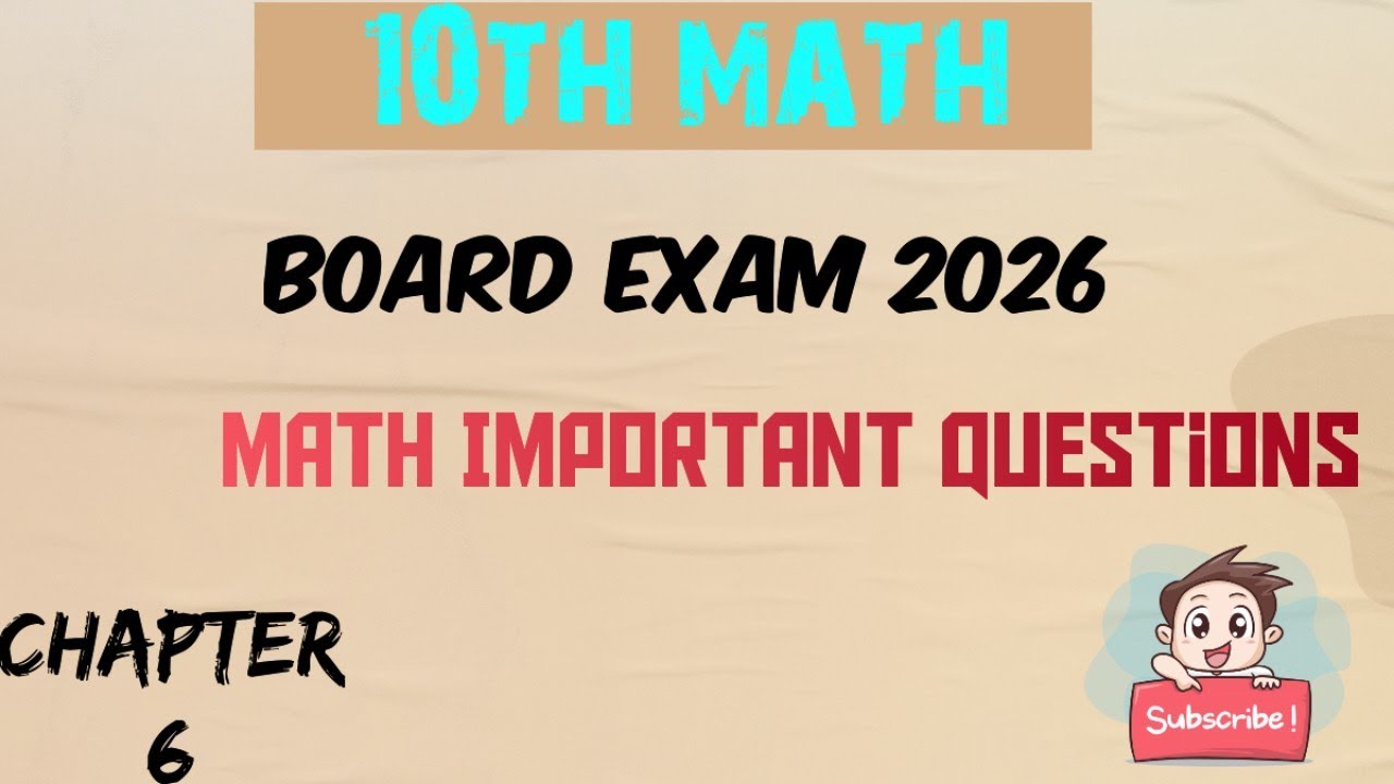 Chaper-6//Maths Important Questions// Board Exam2026
