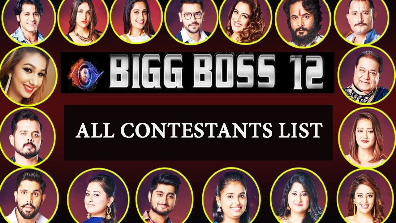 Big Boss 12 All Contestants List