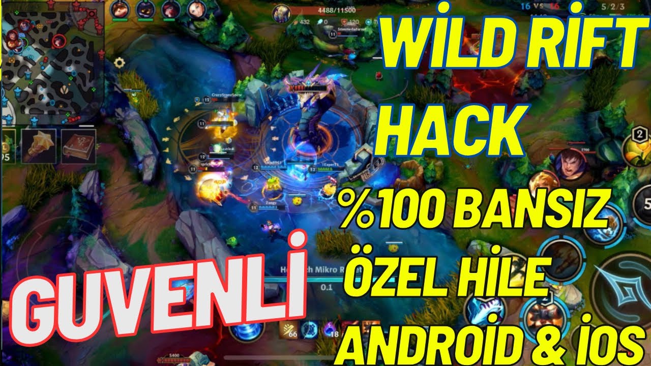 League Of Legends Wild Rift Hile | Map Hack | Wilf Rift %100 Bansız &Ouml;zel Hile | Android & İOS & PC