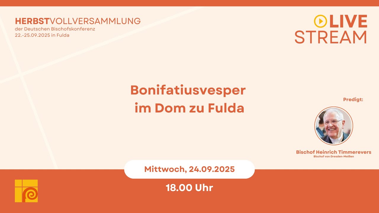 Bonifatiusvesper im Dom zu Fulda | 24.09.2025 - 18.00 Uhr