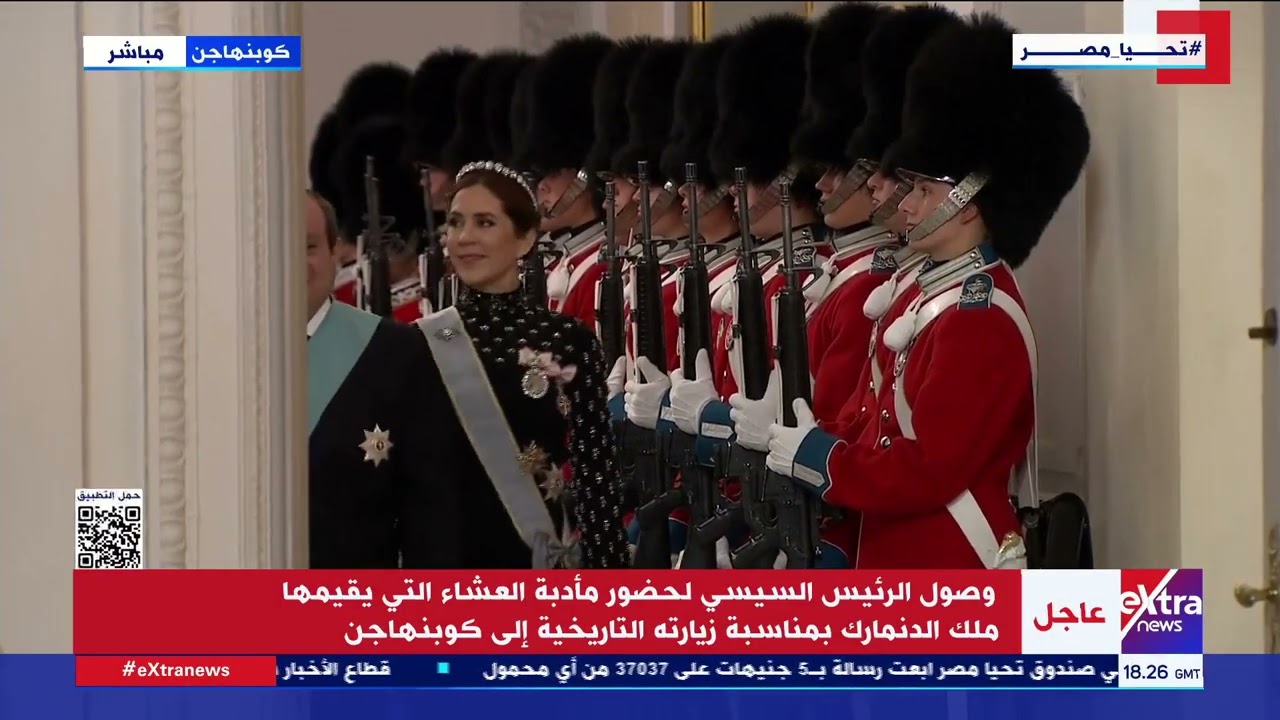 ملك الدنمارك يقيم مأدبة عشاء على شرف الرئيس السيسي بمناسبة زيارته التاريخية إلى كوبنهاجن