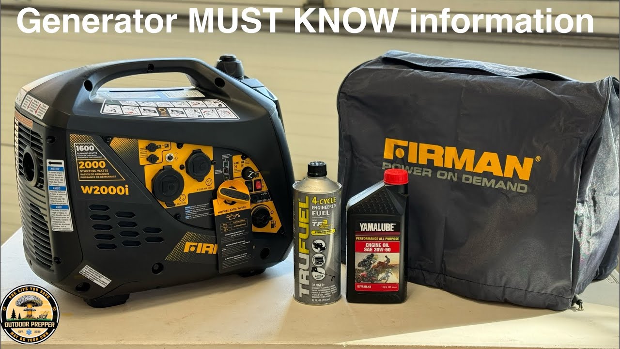 Firman 2000 watt generator - What to know before you buy it!