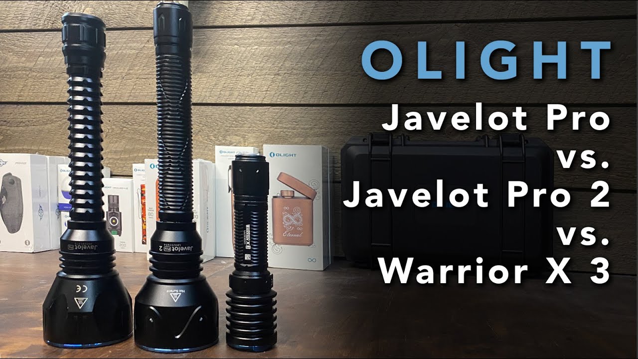 Olight Javelot Pro 2 против Javelot Pro против Warrior X 3