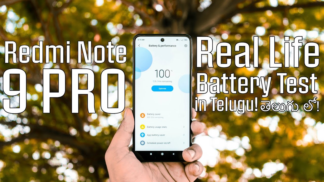Redmi Note 9 Pro Real Life Battery Test in Telugu!