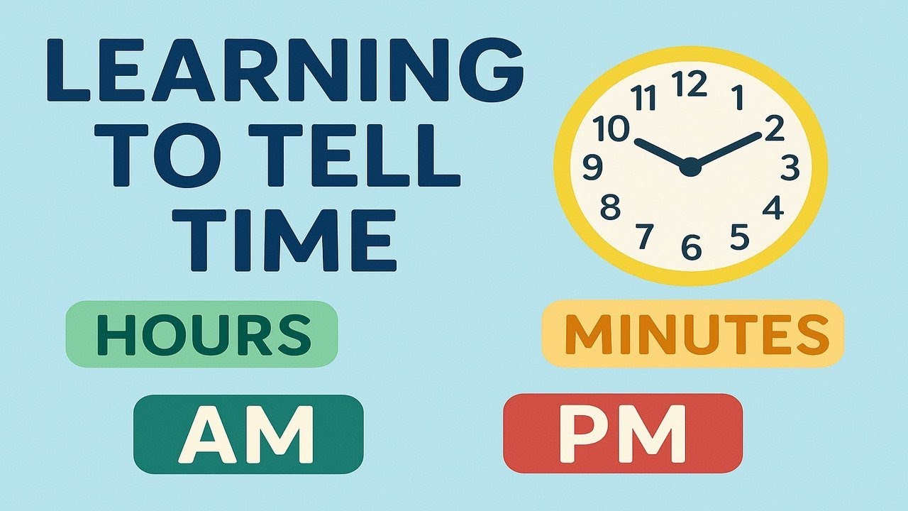 ⏰ Learn to Tell Time | Hours, Minutes, AM & PM | Udayan Kidz Curriculum Video (Part-5)